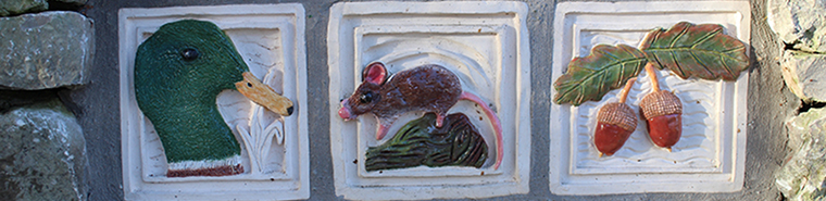 Ceramic Tiles - Sensory Wildlife Garden, RSPB Leighton Moss.