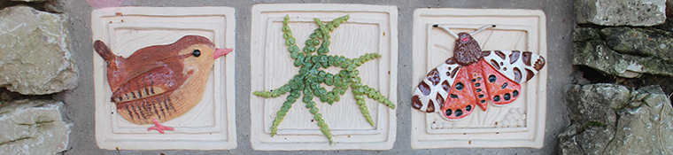 Ceramic Tiles - Sensory Wildlife Garden, RSPB Leighton Moss.