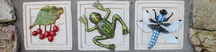 Ceramic Tiles - Sensory Wildlife Garden, RSPB Leighton Moss.